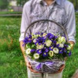 Корзина с ирисами 241