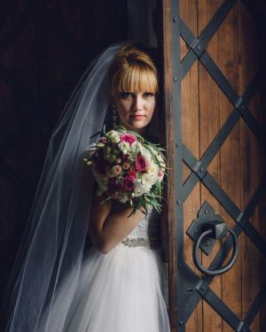 Свадебный букет невесты с пионовидной розой — 714