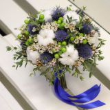 Свадебный букет невесты в голубых тонах — 720