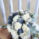 Свадебный букет невесты в голубых тонах — 721