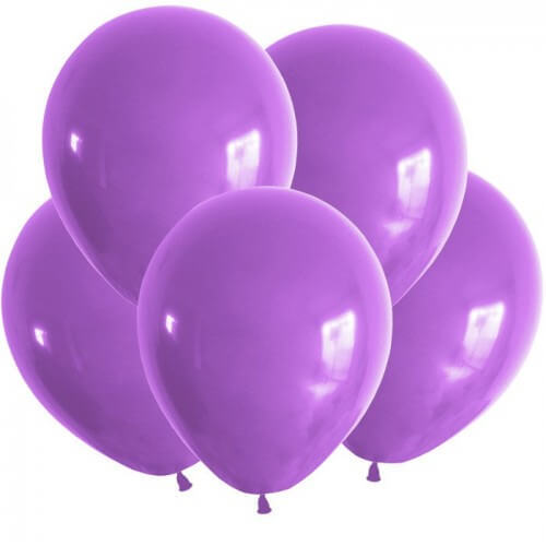 набор из 7 однотонных латексных шаров в гелием_фиолетовый