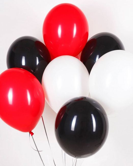 набор из 9 красных, черных, белых шаров