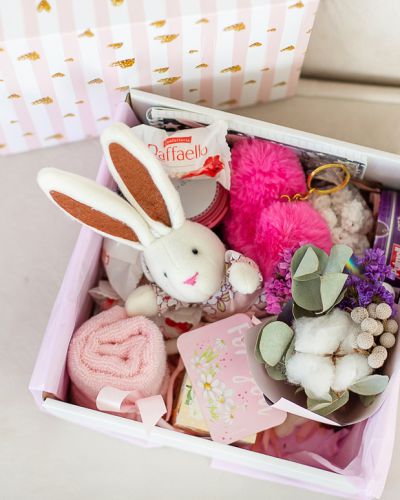 Подарочный набор с цветами и сладостями «Розовое мимими» 484