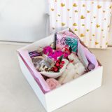 Подарочный набор с игрушкой, букетиком, сладостями «Фламинго» 492