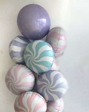 Набор из 9 фольгированных шаров -550