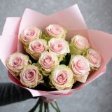 Букет из розово-персиковых роз — 043