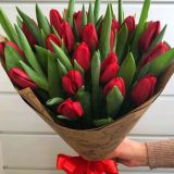 Букет сборный из 25 красных тюльпанов  599