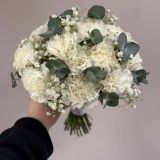 Свадебный букет невесты из диантуса- 709