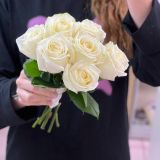 Свадебный букет невесты из белых пионовидных роз- 722