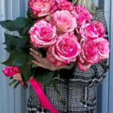 Букет из 11 розовых роз 655