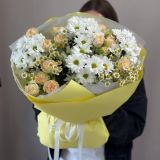 Букет с ромашками- 474