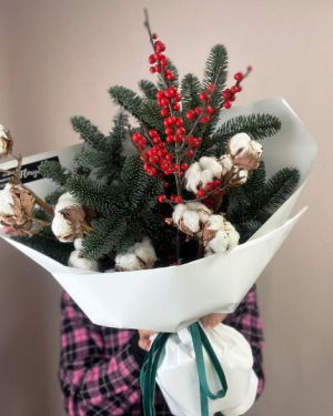 Сверток с елью и хлопком — 915