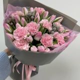 Букет из розового тюльпана  — 950