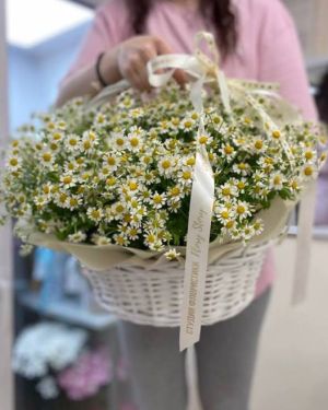 Корзина с ромашками 422