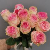 Букет из 11 розовых роз-1081