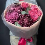 Букет их хризантем бигуди -1120