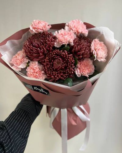 Букет их хризантем бигуди -297