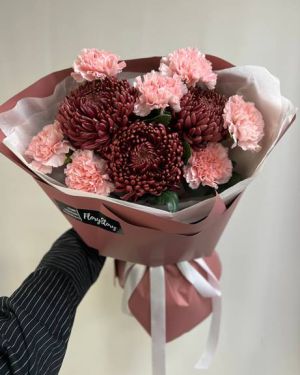 Букет их хризантем бигуди -297