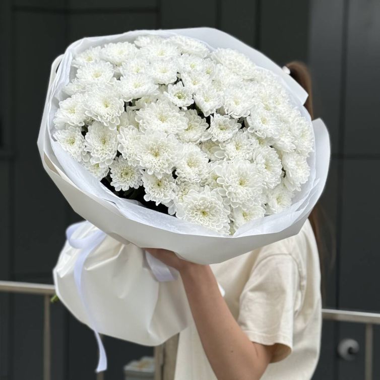 Букет из 15 хризантем- 649