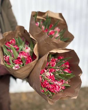 Букет из 27 пионовидных тюльпанов 399