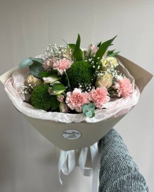 Букет с диантусами -1113