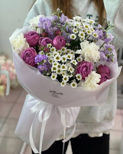 Букет с маттиолой -1114