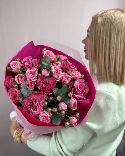 Букет с пионовидной розой 1202