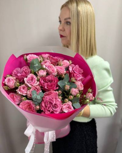 Букет с пионовидной розой 1202