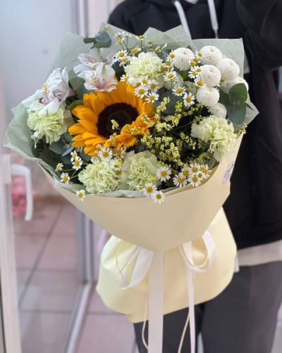 Букет с подсолнухами 10601