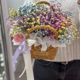 Корзинка из радужной гипсофилы 665