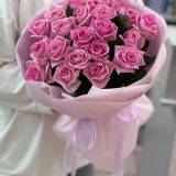 Букет из 15 розовых роз 201