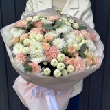 Букет из пионовидных роз и диантусов - 503