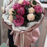 Букет с пионовидными розами кантри блюз- 1141